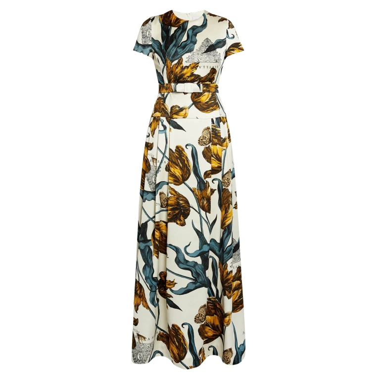 Erdem Floral Print Duchess Gown - Dresses - British Romantic Luxury at Luxury Shoes 