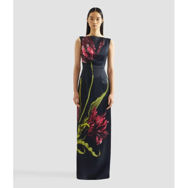 Erdem Floral Print Duchess Gown - Dresses - British Romantic Luxury at Luxury Shoes 
