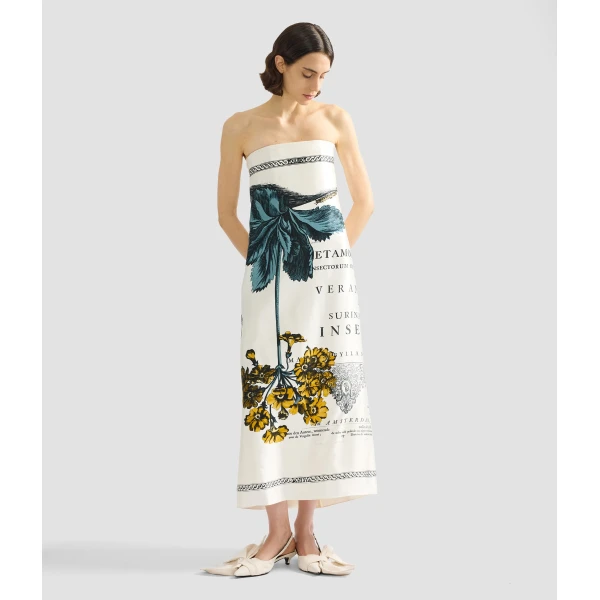 Erdem Floral Print Duchess Sleeveless Midi Dress - Dresses - British Romantic Luxury at Luxury Shoes 