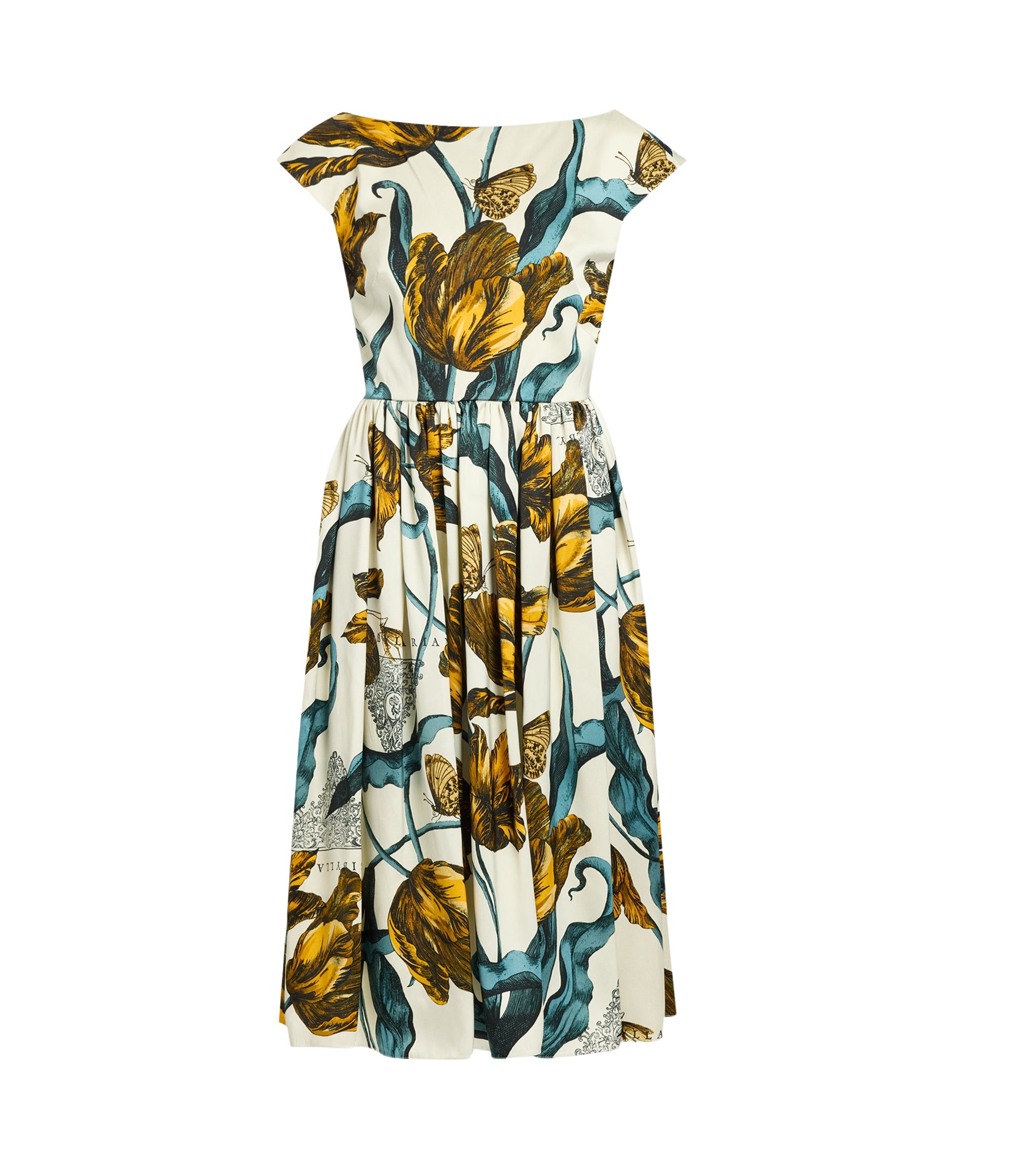 Erdem Floral Print Duchess Sleeveless Midi Dress - Dresses - British Romantic Luxury at Luxury Shoes 