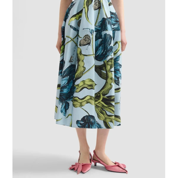 Erdem Floral Print Full Midi Skirt - Skirts - British Romantic Luxury at Luxury Shoes 
