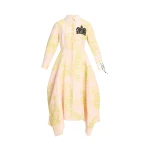 Erdem Floral Print Linen Chine Draped Midi Dress - Dresses - British Romantic Luxury at Luxury Shoes 