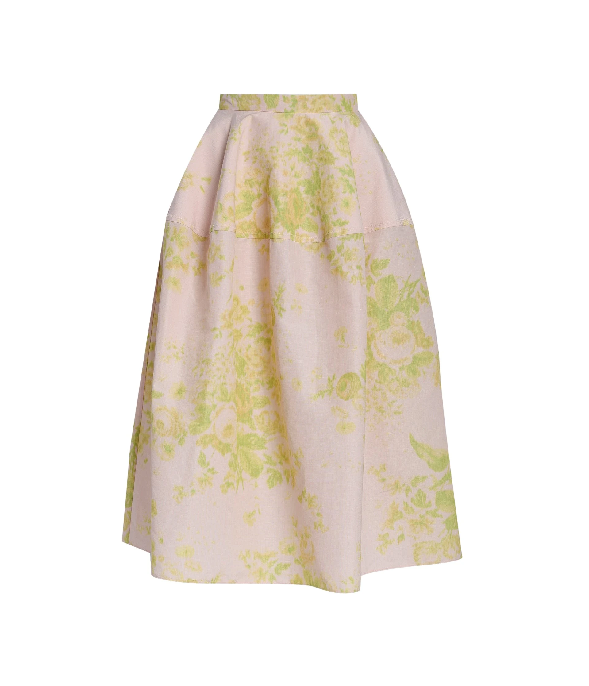 Erdem-Floral-Print-Linen-Chine-Midi-Full-Skirt-coveti97295_nobg Erdem Floral Print Linen Chine Midi Full Skirt - Skirts - British Romantic Luxury at Luxury Shoes