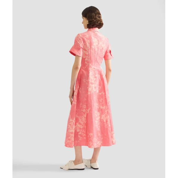 Erdem Floral Print Linen Chine Midi Shirt Dress - Dresses - British Romantic Luxury at Luxury Shoes 