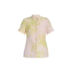 Erdem Floral Print Linen Chine Short Sleeve Shirt - Tops - British Romantic Luxury at Luxury Shoes 