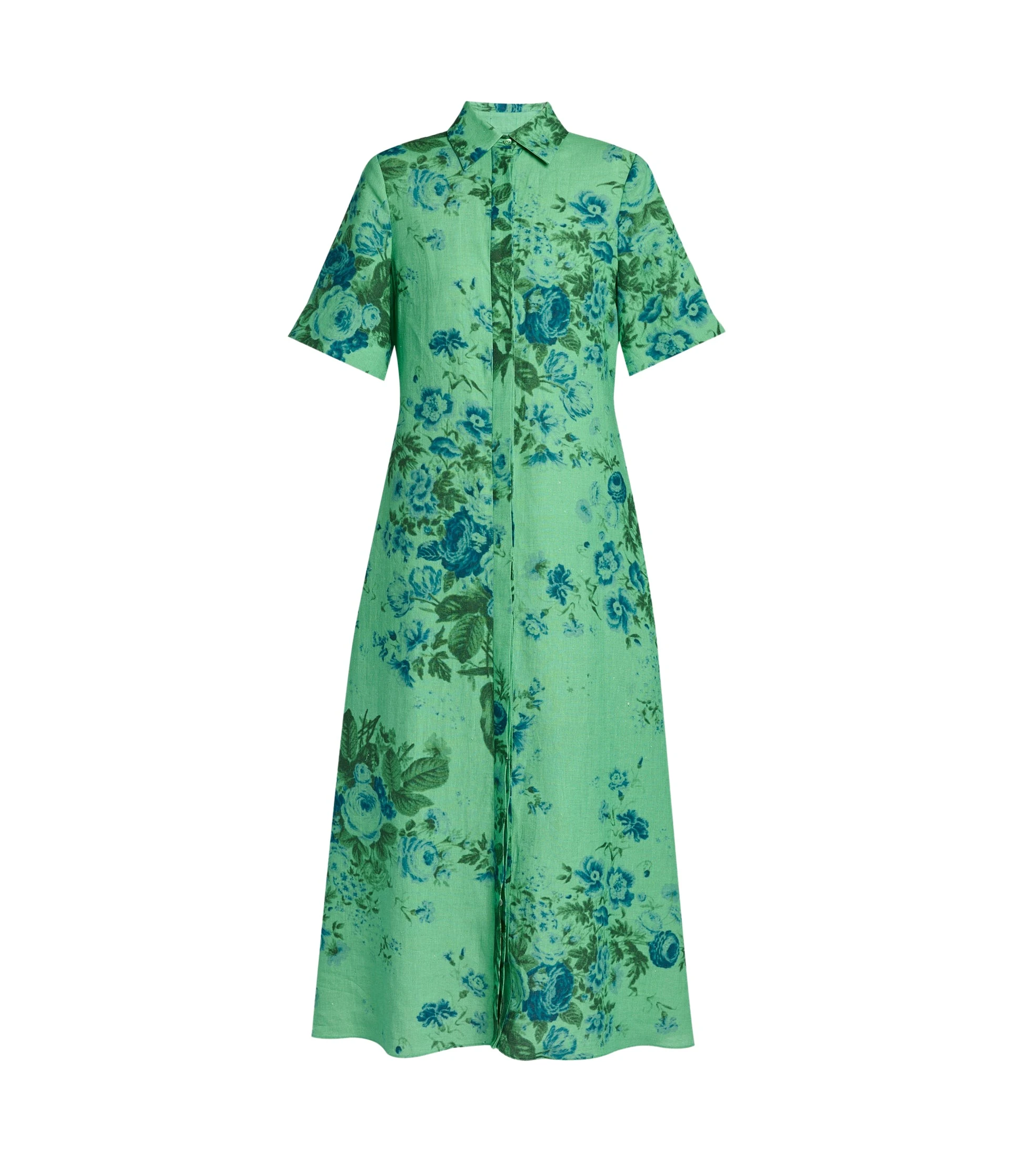 Erdem-Floral-Print-Linen-Tie-Waist-Midi-Shirt-Dress-coveti92471_nobg Erdem Floral Print Linen Tie Waist Midi Shirt Dress - Dresses - British Romantic Luxury at Luxury Shoes