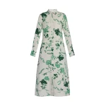 Erdem Floral Print Linen Tie Waisted Midi Dress - Dresses - British Romantic Luxury at Luxury Shoes 