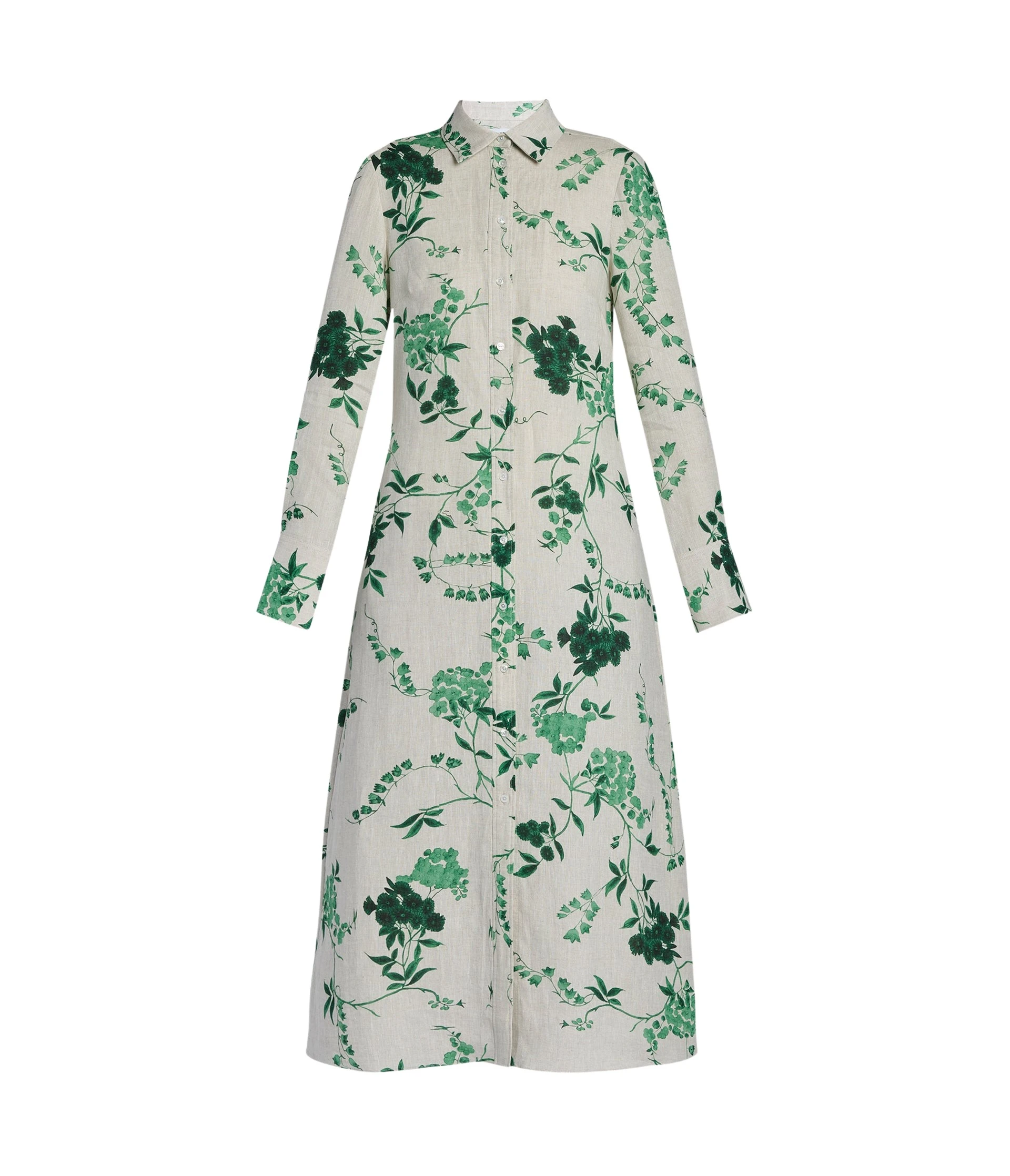 Erdem-Floral-Print-Linen-Tie-Waisted-Midi-Dress-coveti96919_nobg Erdem Floral Print Linen Tie Waisted Midi Dress - Dresses - British Romantic Luxury at Luxury Shoes