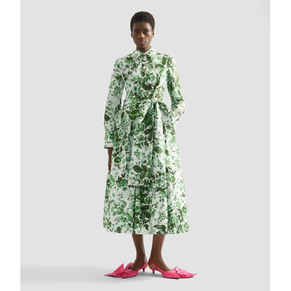 Erdem Floral Print Long Sleeve Shirt Dress - Dresses - British Romantic Luxury at Luxury Shoes 