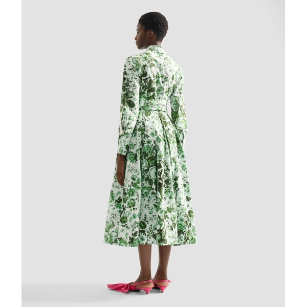 Erdem Floral Print Long Sleeve Shirt Dress - Dresses - British Romantic Luxury at Luxury Shoes 