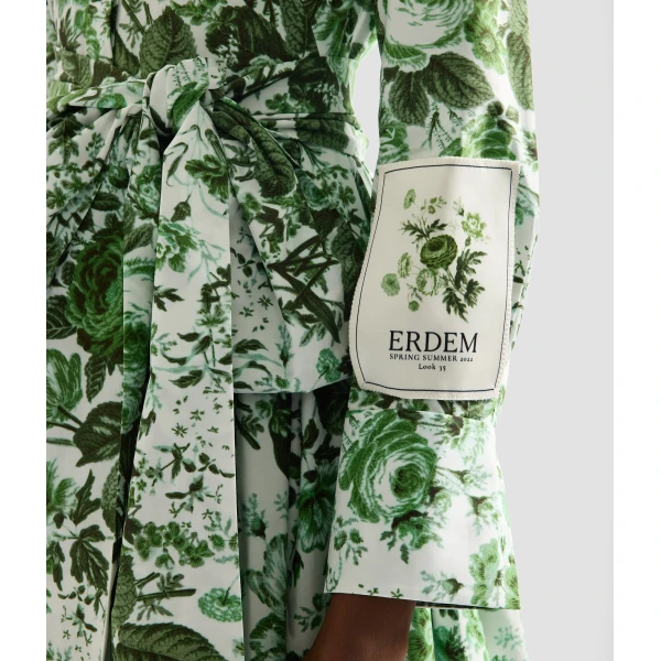 Erdem Floral Print Long Sleeve Shirt Dress - Dresses - British Romantic Luxury at Luxury Shoes 