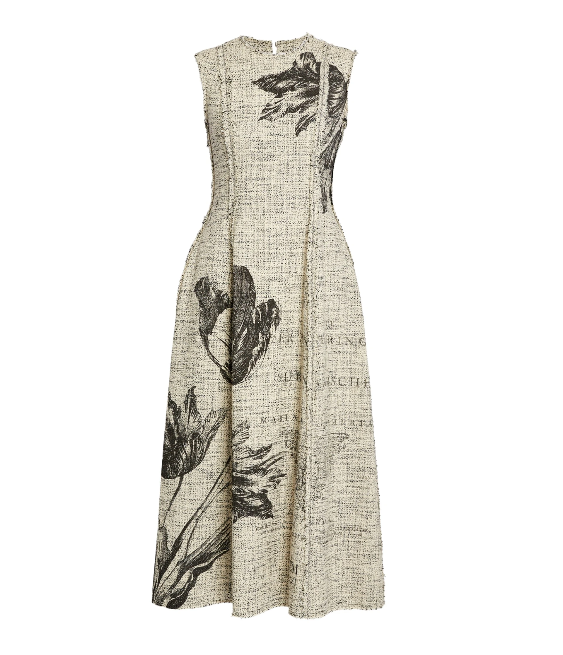 Erdem-Floral-Print-Mouline-Tweed-Sleeveless-Midi-Dress-coveti40651_nobg Erdem Floral Print Mouline Tweed Sleeveless Midi Dress - Dresses - British Romantic Luxury at Luxury Shoes