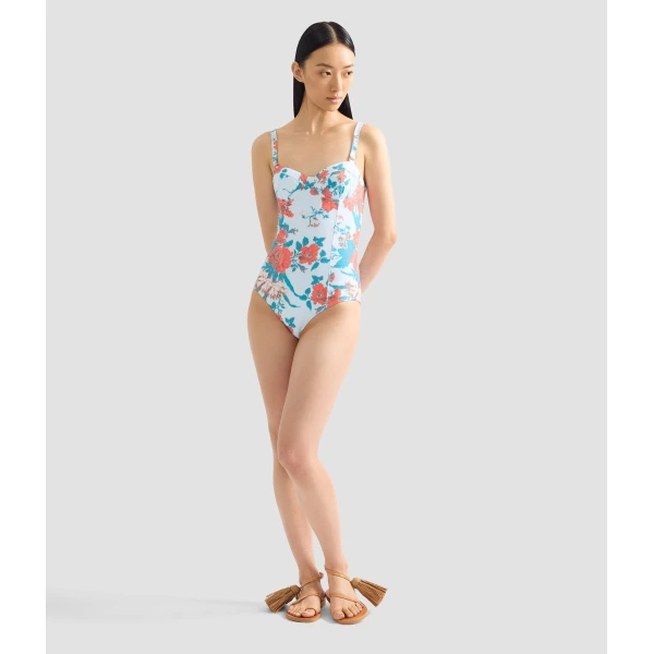 Erdem Floral Print One Piece Swimsuit - Beachwear - British Romantic Luxury at Luxury Shoes 