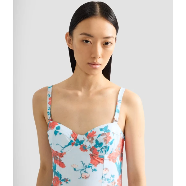 Erdem Floral Print One Piece Swimsuit - Beachwear - British Romantic Luxury at Luxury Shoes 