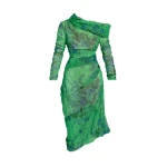 Erdem Floral Print Organza Cloque Draped Midi Dress - Dresses - British Romantic Luxury at Luxury Shoes 