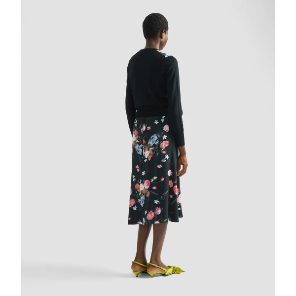 Erdem Floral Print Panel Cropped Cardigan - Knitwear - British Romantic Luxury at Luxury Shoes 