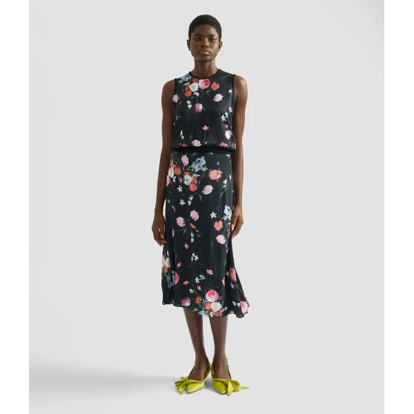 Erdem Floral Print Panel Sleeveless Jumper - Knitwear - British Romantic Luxury at Luxury Shoes 