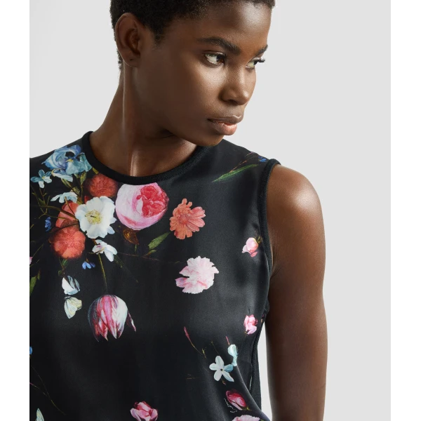 Erdem Floral Print Panel Sleeveless Jumper - Knitwear - British Romantic Luxury at Luxury Shoes 