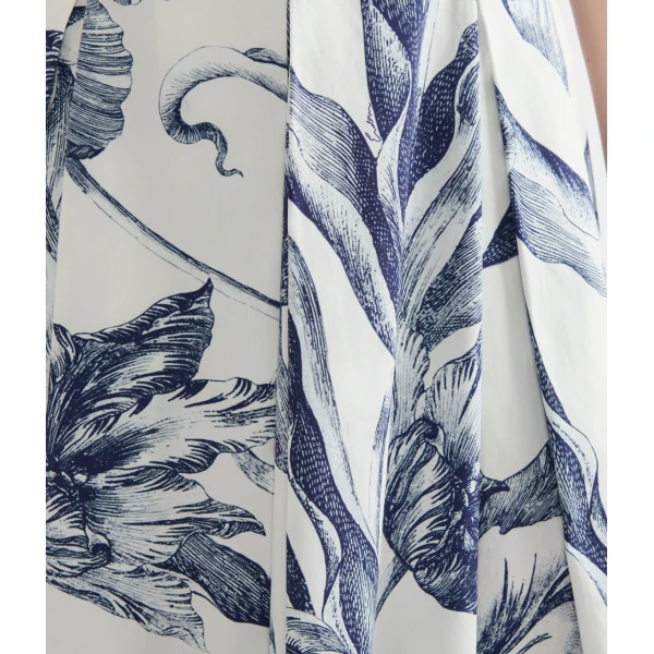 Erdem Floral Print Pleated Midi Skirt - Skirts - British Romantic Luxury at Luxury Shoes 