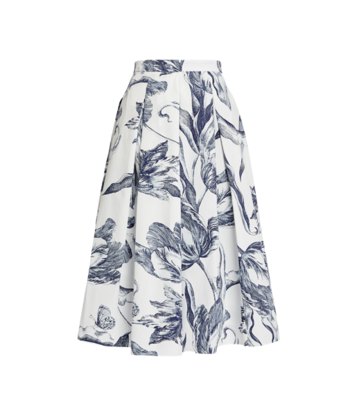 Erdem Floral Print Pleated Midi Skirt - Skirts - British Romantic Luxury at Luxury Shoes 