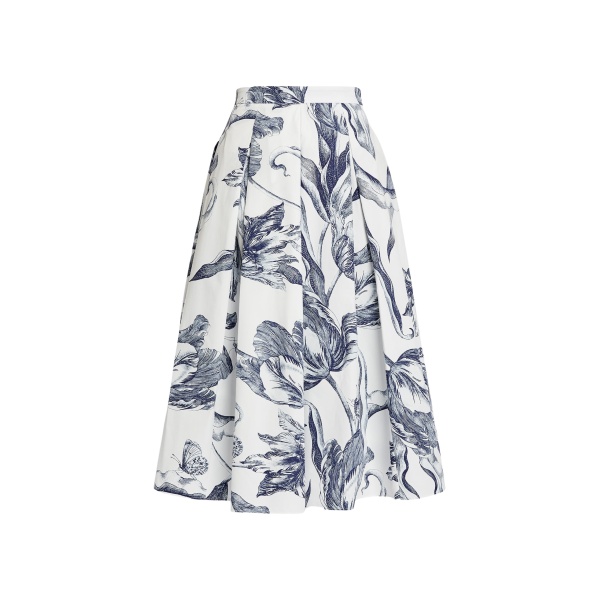 Erdem Floral Print Pleated Midi Skirt - Skirts - British Romantic Luxury at Luxury Shoes 