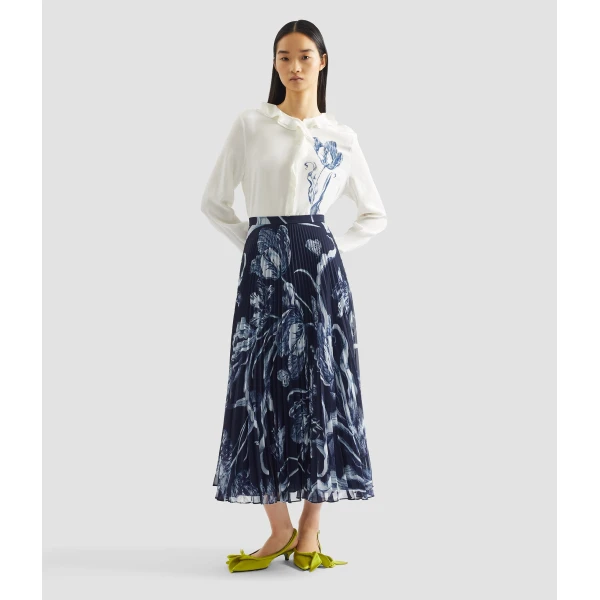 Erdem Floral Print Crepe De Chine Long Sleeve Shirt - Tops - British Romantic Luxury at Luxury Shoes 