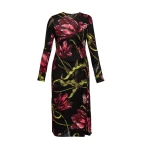 Erdem Floral Print Ponte Jersey Long Sleeve Midi Dress - Dresses - British Romantic Luxury at Luxury Shoes 