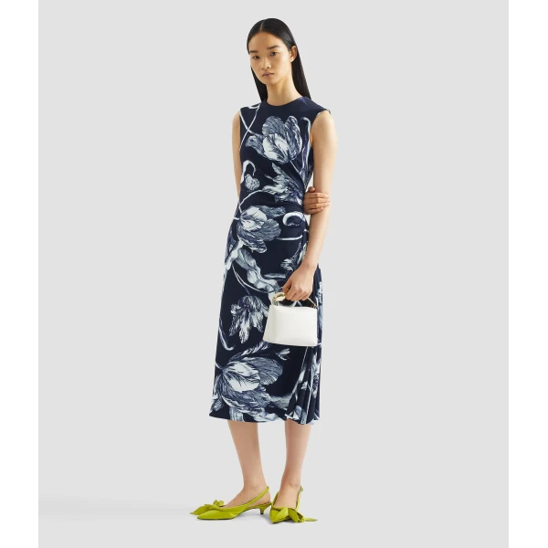 Erdem Floral Print Ponte Jersey Sleeveless Midi Dress - Dresses - British Romantic Luxury at Luxury Shoes 