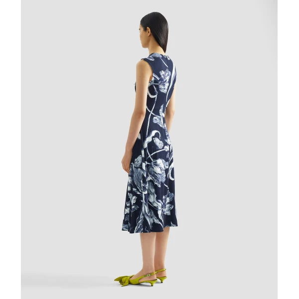 Erdem Floral Print Ponte Jersey Sleeveless Midi Dress - Dresses - British Romantic Luxury at Luxury Shoes 