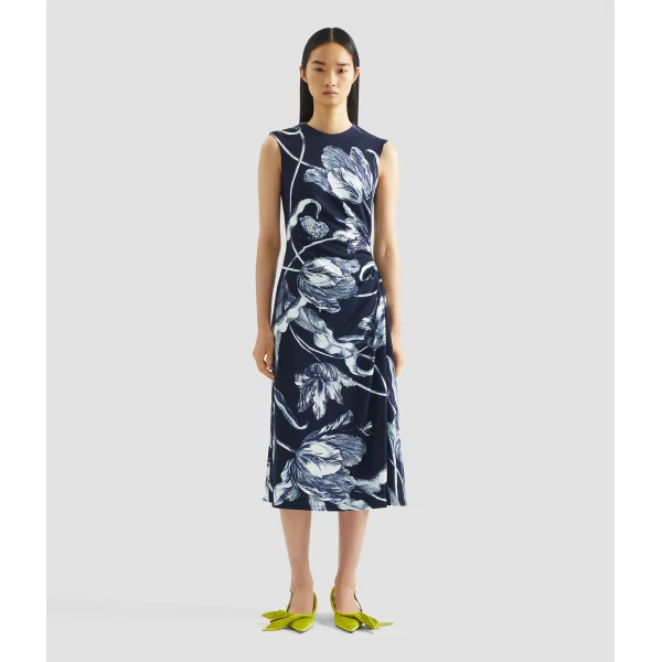 Erdem Floral Print Ponte Jersey Sleeveless Midi Dress - Dresses - British Romantic Luxury at Luxury Shoes 