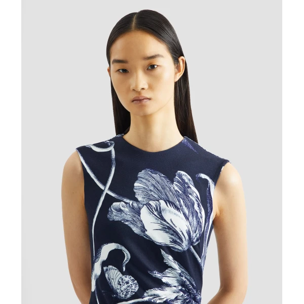Erdem Floral Print Ponte Jersey Sleeveless Midi Dress - Dresses - British Romantic Luxury at Luxury Shoes 