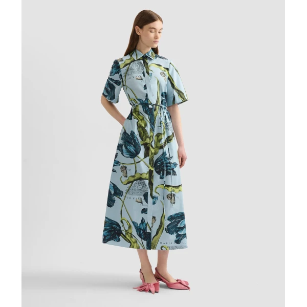 Erdem Floral Print Shirt Dress - Dresses - British Romantic Luxury at Luxury Shoes 