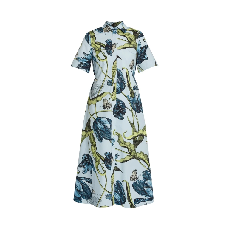 Erdem Floral Print Shirt Dress - Dresses - British Romantic Luxury at Luxury Shoes 
