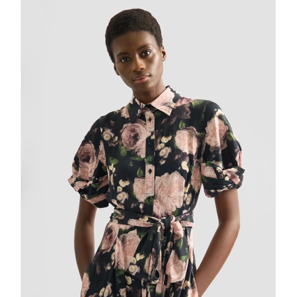 Erdem Floral Print Short Sleeve Midi Dress - Dresses - British Romantic Luxury at Luxury Shoes 