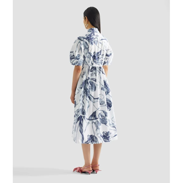 Erdem Floral Print Short Sleeve Shirt Dress - Dresses - British Romantic Luxury at Luxury Shoes 