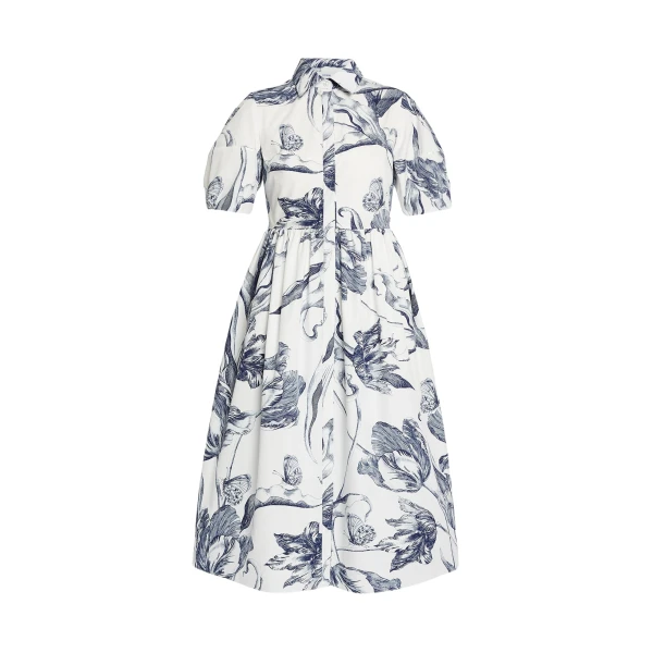 Erdem Floral Print Short Sleeve Shirt Dress - Dresses - British Romantic Luxury at Luxury Shoes 