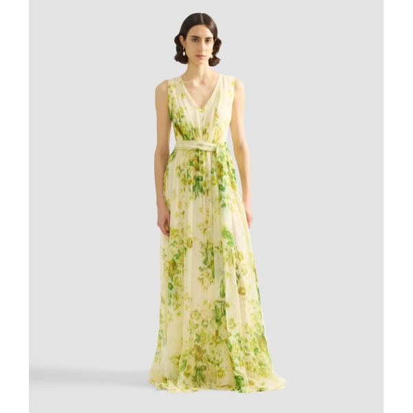 Erdem Floral Print Silk Creponne Sleeveless Gown - Dresses - British Romantic Luxury at Luxury Shoes 