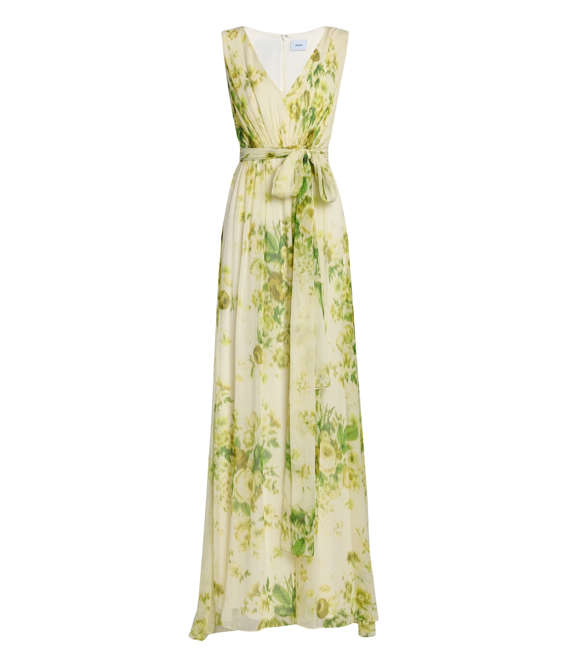 Erdem-Floral-Print-Silk-Creponne-Sleeveless-Gown-coveti47841_nobg Erdem Floral Print Silk Creponne Sleeveless Gown - Dresses - British Romantic Luxury at Luxury Shoes