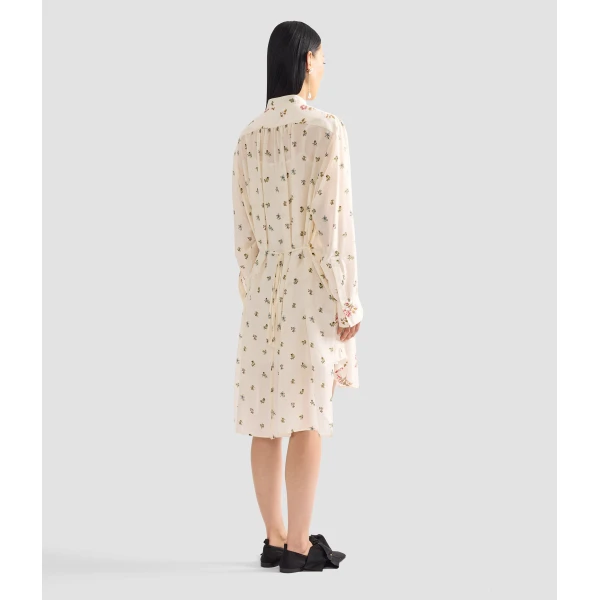 Erdem Floral Print Silk Long Sleeve Mini Shirt Dress - Dresses - British Romantic Luxury at Luxury Shoes 