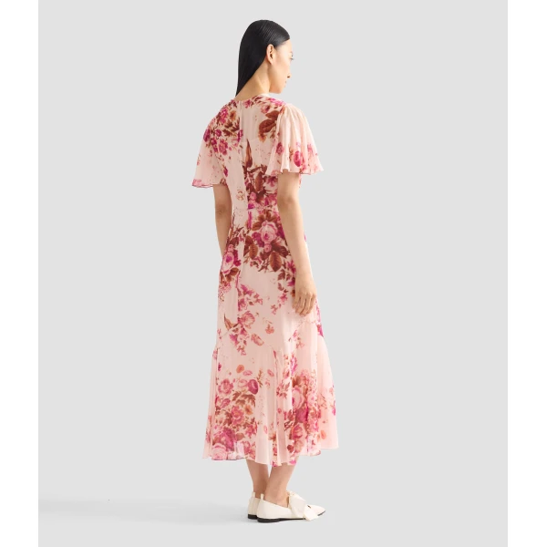 Erdem Floral Print Silk Voile Fit And Flared Midi Dress - Dresses - British Romantic Luxury at Luxury Shoes 