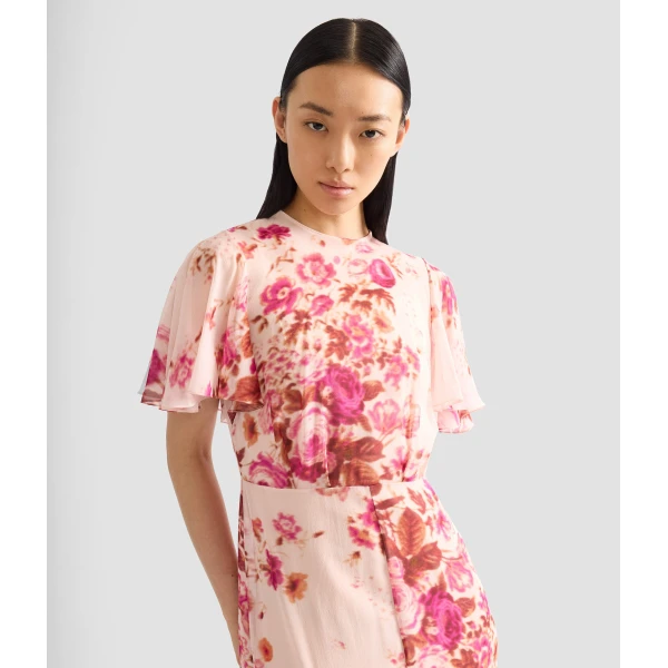 Erdem Floral Print Silk Voile Fit And Flared Midi Dress - Dresses - British Romantic Luxury at Luxury Shoes 