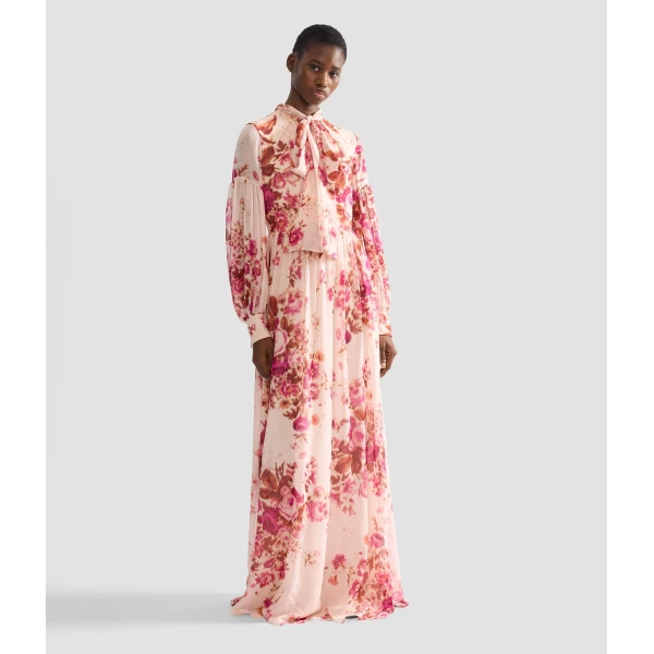 Erdem Floral Print Silk Voile Long Sleeve Gown - Dresses - British Romantic Luxury at Luxury Shoes 