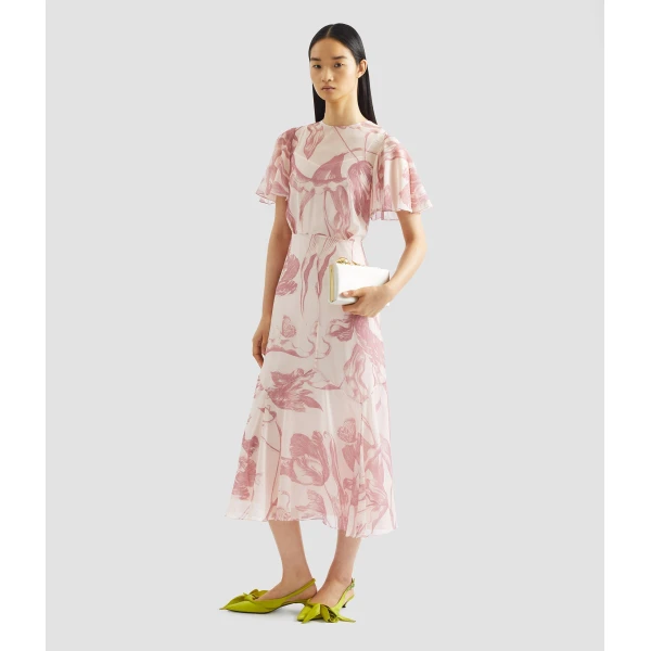 Erdem Floral Print Silk Voile Midi Dress - Dresses - British Romantic Luxury at Luxury Shoes 