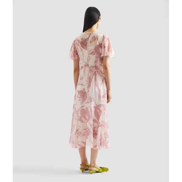 Erdem Floral Print Silk Voile Midi Dress - Dresses - British Romantic Luxury at Luxury Shoes 