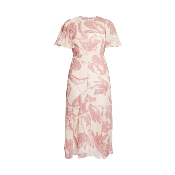 Erdem Floral Print Silk Voile Midi Dress - Dresses - British Romantic Luxury at Luxury Shoes 