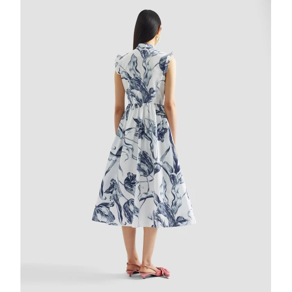 Erdem Floral Print Sleeveless Shirt Dress - Dresses - British Romantic Luxury at Luxury Shoes 