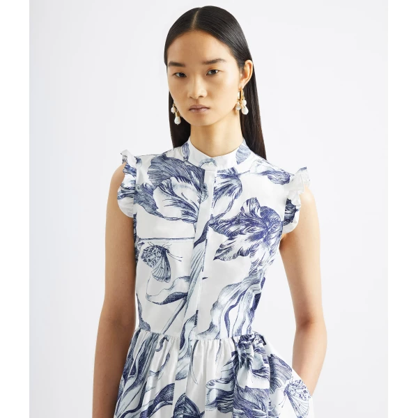 Erdem Floral Print Sleeveless Shirt Dress - Dresses - British Romantic Luxury at Luxury Shoes 