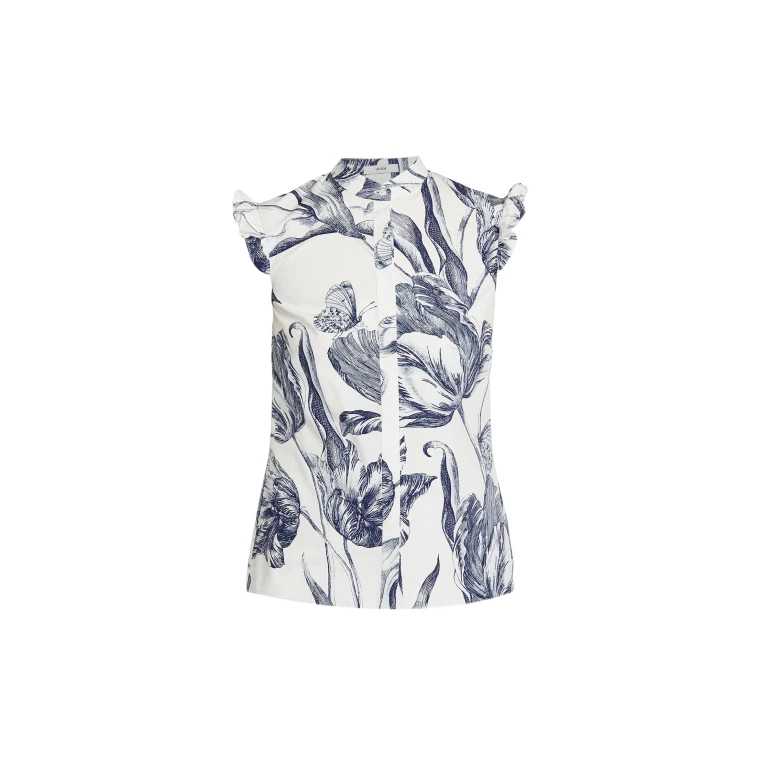 Erdem Floral Print Sleeveless Top - Tops - British Romantic Luxury at Luxury Shoes 