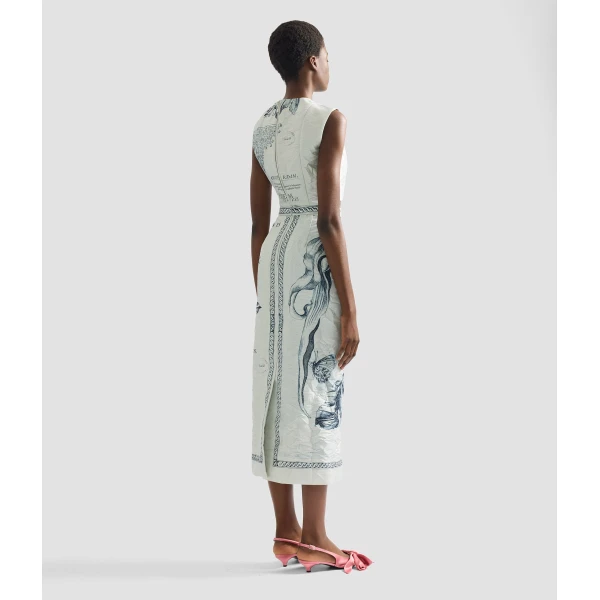 Erdem Floral Print Textured Satin Bodice Top - Tops - British Romantic Luxury at Luxury Shoes 
