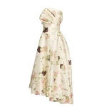 Erdem Floral Print Textured Satin Cloud Midi Dress - Dresses - British Romantic Luxury at Luxury Shoes 